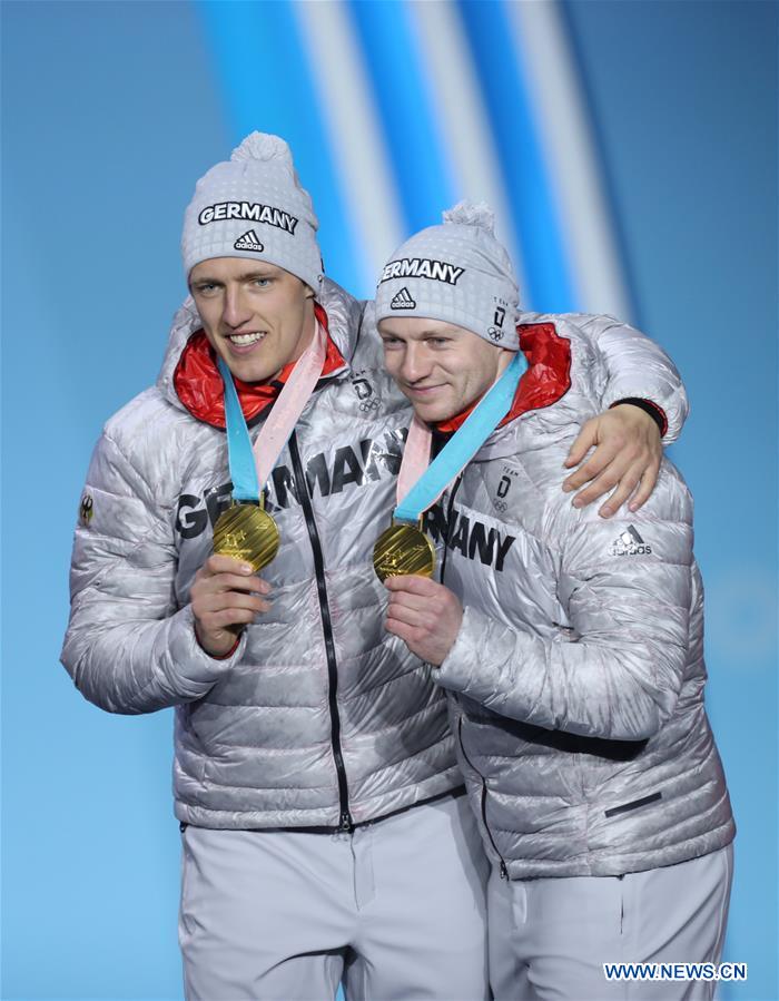 (SP)OLY-SOUTH KOREA-PYEONGCHANG-BOBSLEIGH-2-MAN-MEDAL CEREMONY