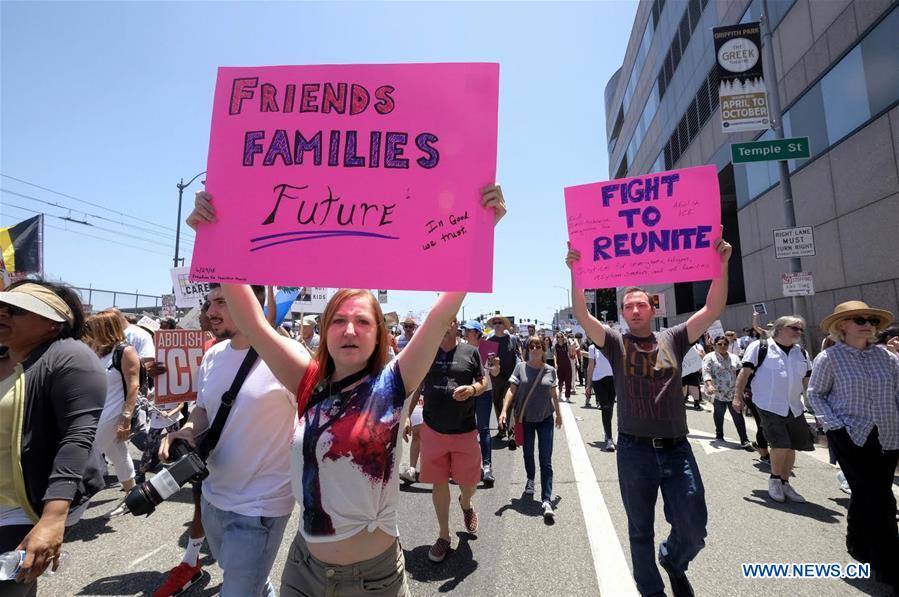 U.S.-LOS ANGELES-PROTEST-IMMIGRANTION POLICY