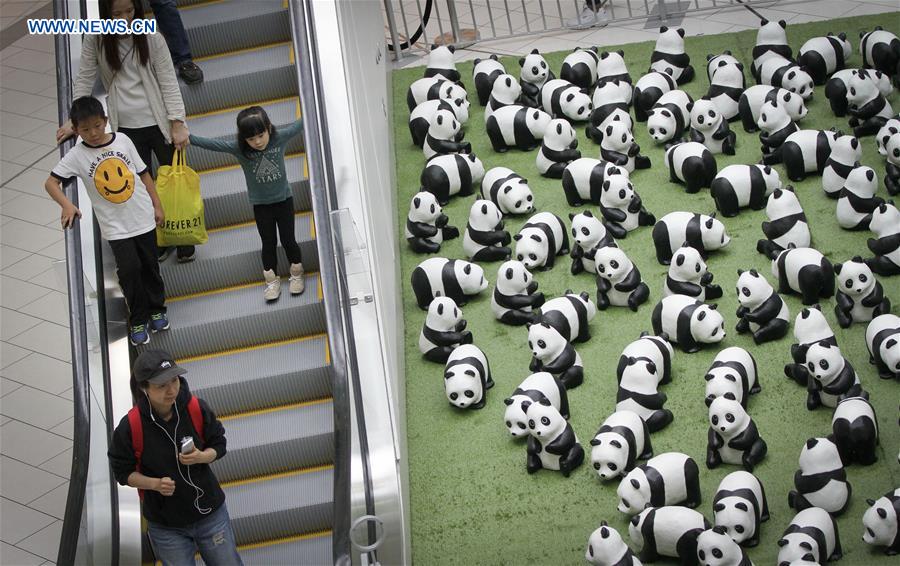 CANADA-VANCOUVER-PAPIER-MACHE PANDA-EXHIBITION