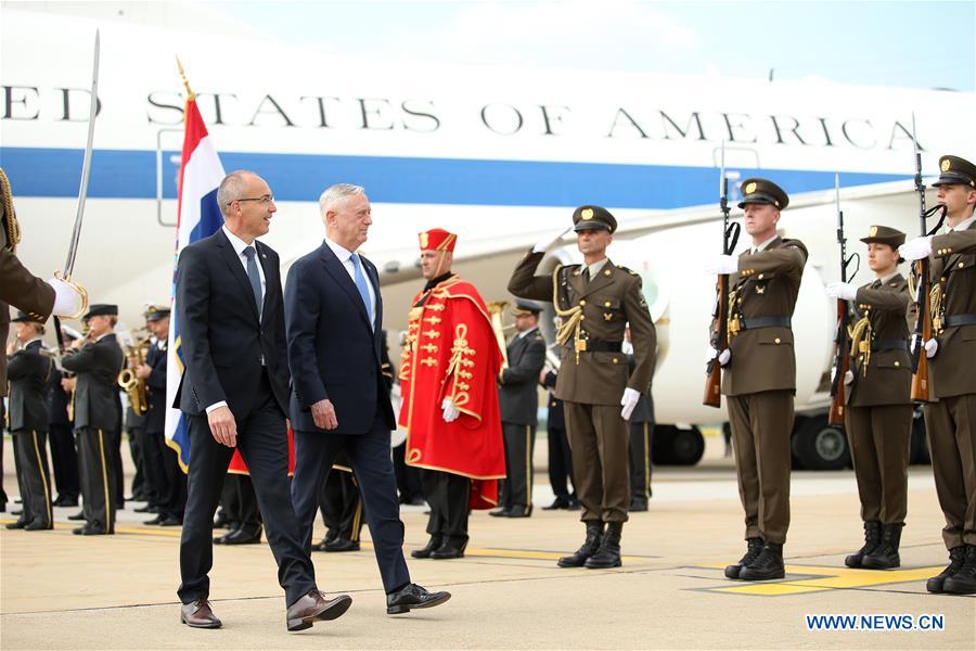 CROATIA-ZAGREB-U.S.-DEFENSE SECRETARY-VISIT