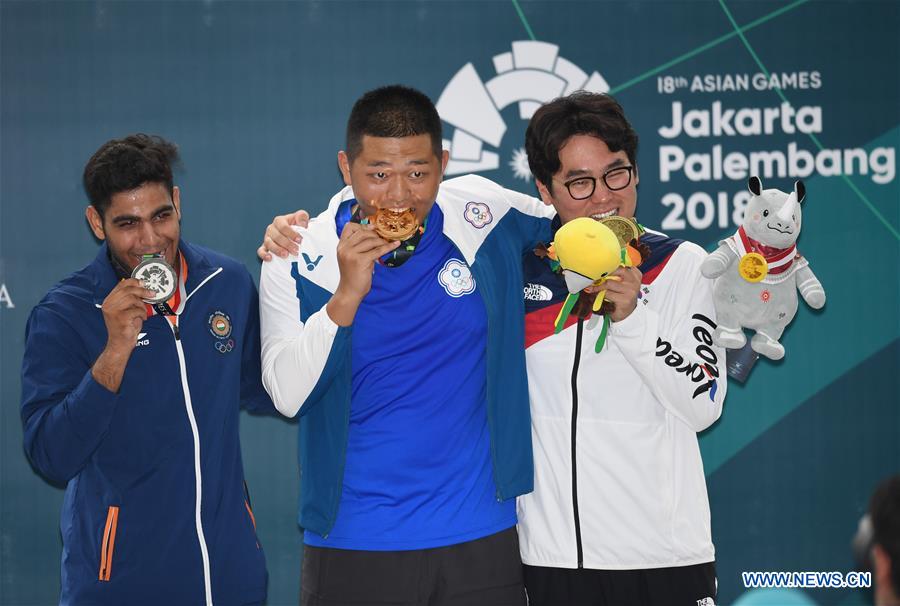 (SP)INDONESIA-PALEMBANG-ASIAN GAMES-SHOOTING-MEN'S TRAP