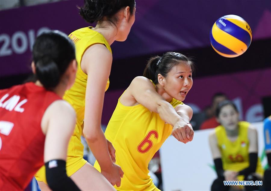 (SP)INDONESIA-JAKARTA-ASIAN GAMES-WOMEN'S VOLLEYBALL-CHINA VS SOUTH KOREA