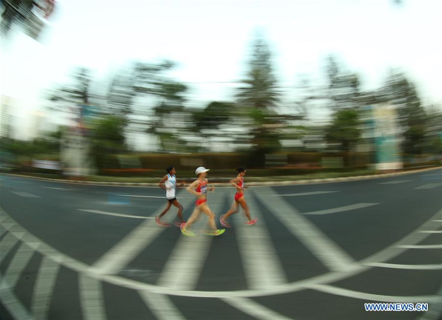 (SP)INDONESIA-JAKARTA-ASIAN GAMES-ATHLETICS-WOMEN'S 20KM WALK