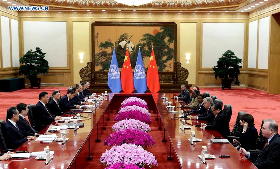 CHINA-BEIJING-XI JINPING-UN SECRETARY-GENERAL-MEETING (CN)