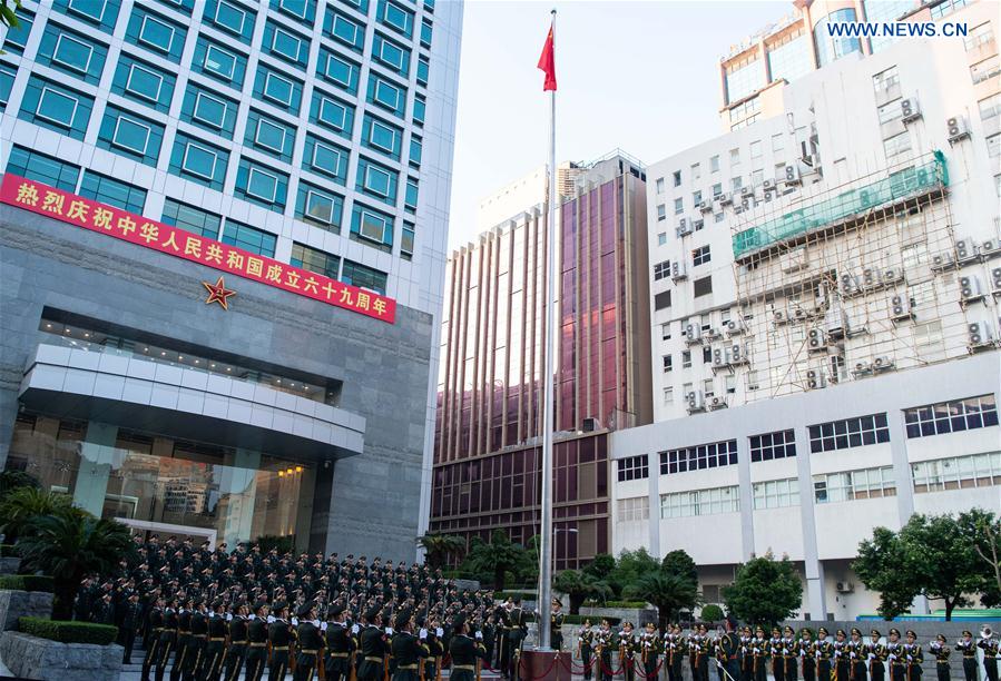 CHINA-MACAO-NATIONAL DAY-PLA-FLAG RAISING CEREMONY (CN)