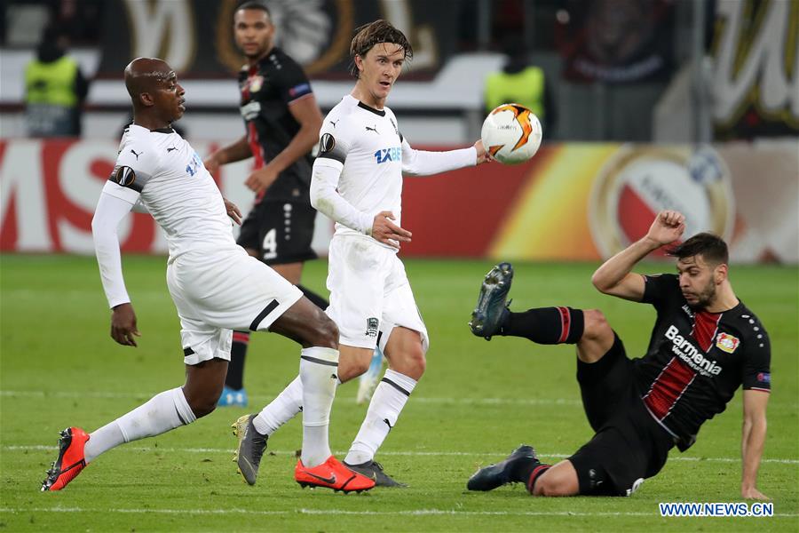 (SP)GERMANY-LEVERKUSEN-SOCCER-UEFA EUROPA LEAGUE-LEVERKUSEN VS KRASNODAR