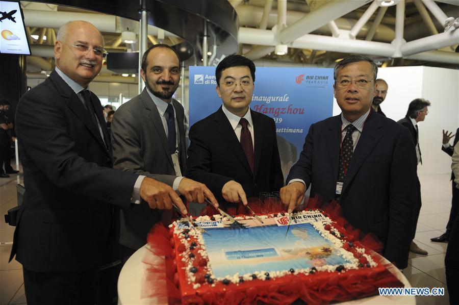 ITALY-ROME-CHINA-HANGZHOU-AIR CHINA-DIRECT FLIGHT-INAUGURATION