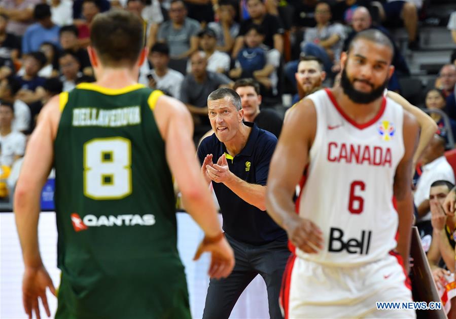 (SP)CHINA-DONGGUAN-BASKETBALL-FIBA WORLD CUP-GROUP H-AUSTRALIA VS CANADA (CN)