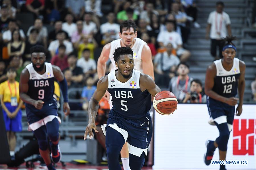 (SP)CHINA-DONGGUAN-BASKETBALL-FIBA WORLD CUP-CLASSIFICAITON GAMES 5-8-THE UNITED STATES VS SERBIA(CN)