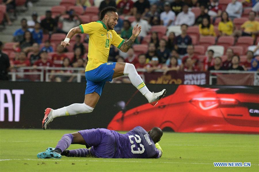 (SP)SINGAPORE-SOCCER-FRANDLY MATCH-BRAZIL VS SENEGAL