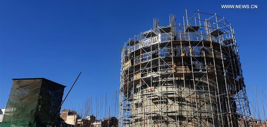 NEPAL-KATHMANDU-DHARAHARA-RECONSTRUCTION