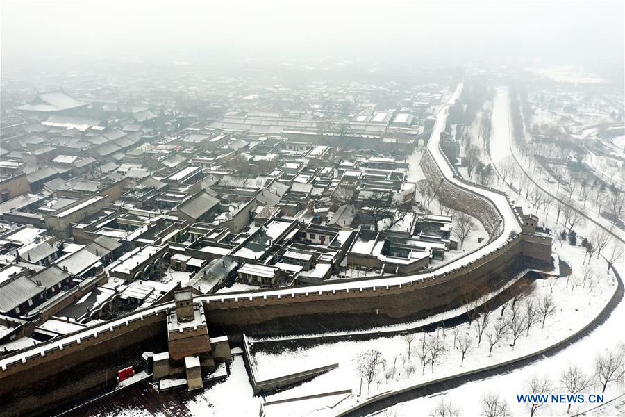 CHINA-SHANXI-PINGYAO-ANCIENT CITY-SNOWFALL (CN)