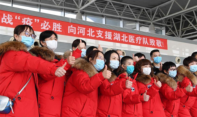 8th batch of 175 medical workers from Hebei departs for Hubei